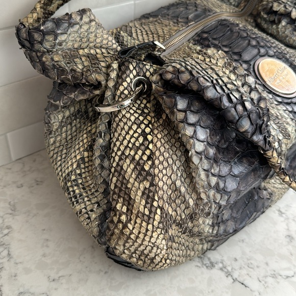 Albert Chloe authentic metallic python bag - Picture 5 of 12